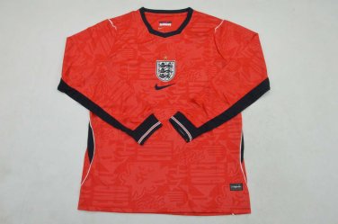 England Away Long Sleeve Soccer Jersey 26 27