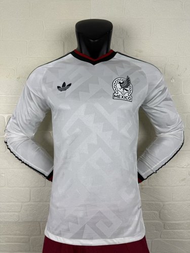 player version 2026 Mexico away long sleeves soccer jersey size S-3XL