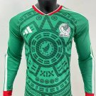 player version 2026 Mexico green long sleeves soccer jersey size S-2XL