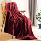 SOGA Burgundy Throw Blanket