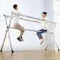 SOGA 2X 2.0m Portable Standing Clothes Drying Rack 3 Poles
