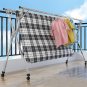 SOGA 2X 2.0m Portable Standing Clothes Drying Rack with Wheels
