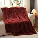 SOGA 2X Burgundy Throw Blanket
