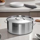 SOGA Stock Pot 17L Top Grade Thick Stainless Steel Stockpot 18/10