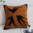 SOGA 2X 45cm Abstract Brown/Orange Velvet Polyester Throw Pillow Cover SOGA 2X 45cm Abstract Brown/Orange Velvet Polyester Throw Pillow Cover
