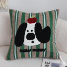 SOGA 2X 45cm Christmas Dog Pillow Cover - Holiday Striped Pillowcase SOGA 2X 45cm Christmas Dog Pillow Cover - Holiday Striped Pillowcase