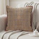SOGA 2X 45cm Cozy Woven Brown Pillowcase