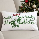 SOGA 2X 45cm Embroidered Christmas Pillowcase – Festive Elegance in White