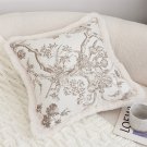 SOGA 2X 45cm Sage Green Botanical Embroidered Pillowcase