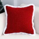 SOGA 2X 45cm Plush Crimson Red Square Pillow Cover SOGA 2X 45cm Plush Crimson Red Square Pillow Cover