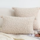 SOGA 2X 30x50cm Cream Boucle Lumbar Pillow with Corner Tassels