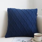 SOGA 2X 45cm Navy Blue Diamond Knit Pillowcase SOGA 2X 45cm Navy Blue Diamond Knit Pillowcase