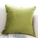 SOGA 2X 45cm Olive Green Velvet Pillow Cover SOGA 2X 45cm Olive Green Velvet Pillow Cover