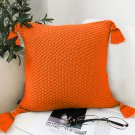 SOGA 2X 50cm Chunky Knit Pillowcase (Coral Orange)