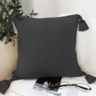 SOGA 2X 50cm Chunky Knit Pillowcase (Charcoal Gray)