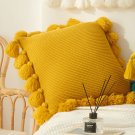 SOGA 2X 45cm Textured Pillowcase with Pom-Pom Trim (Sunny Yellow) SOGA 2X 45cm Textured Pillowcase with Pom-Pom Trim (Sunny Yellow)