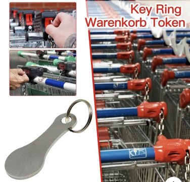 Key ring Warenkorb for shopping carts and buggies