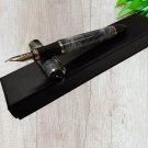 Jinhao X450 Marble golden Grey Color Fountain Pen medium Nib Chrome gifts