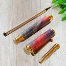 SAIYITE Maple Burl Wood Pen Rollerball Blue Red