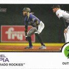 Raimel Tapia 2022 Topps Heritage #29 Colorado Rockies Baseball Card