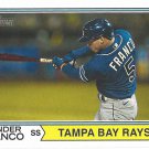 Wander Franco 2023 Topps Heritage #21 Tampa Bay Rays Baseball Card