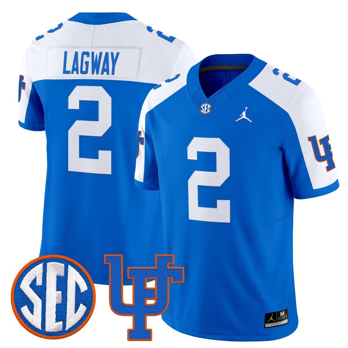 DJ Lagway Jersey #2 Florida Gators 1960s Throwback Vapor Limited Royal ...