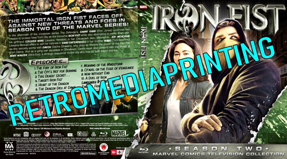 Iron Fist Season 2 Blu-ray  ***3 Disc Set***