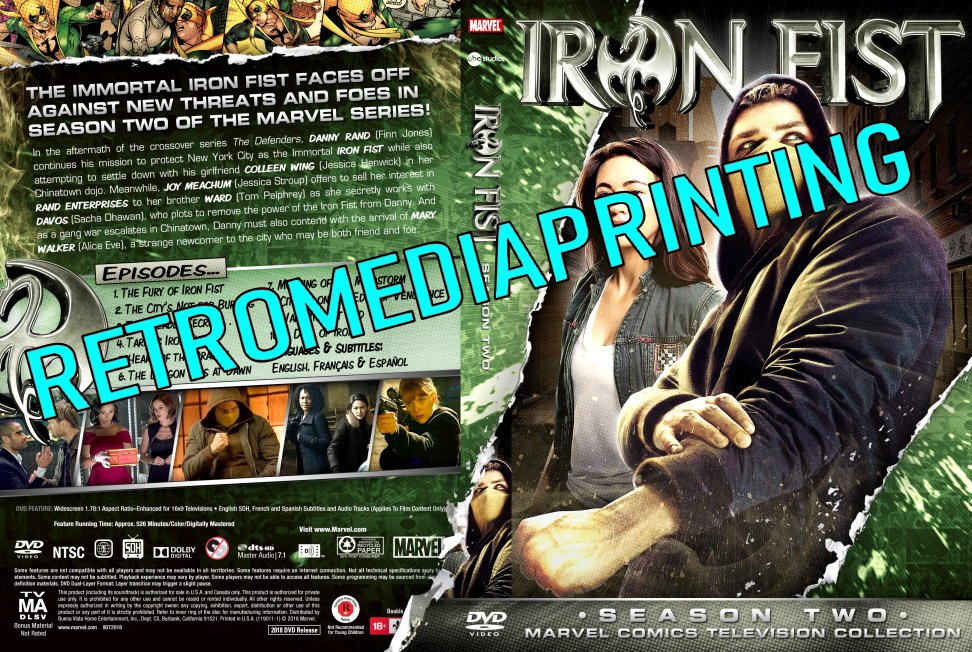 Iron Fist Season 2 DVD  ***3 Disc Set***