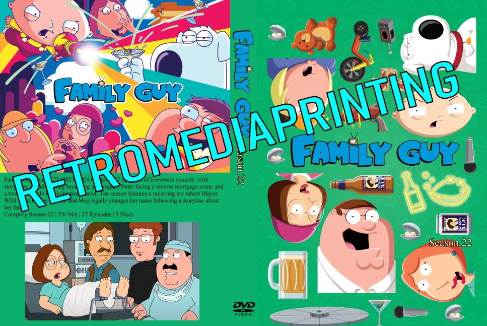 Family Guy Season 22 DVD  ***3 Disc Set***