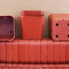 Exclusive 2"" NEW square plastic pot, nursery seed starter reusable terracotta50 pots lot Exclusive 2"" NEW square plastic pot, nursery seed starter reusable terracotta50 pots lot