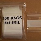 New Arrival PLASTIC BAG 2x2 zip lock white block small poly 100