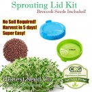 Exclusive Sprouting Lid Kit w/ Broccoli Seeds | Non-GMO | Includes 2 Lids + Broccoli Seeds Exclusive Sprouting Lid Kit w/ Broccoli Seeds | Non-GMO | Includes 2 Lids + Broccoli Seeds