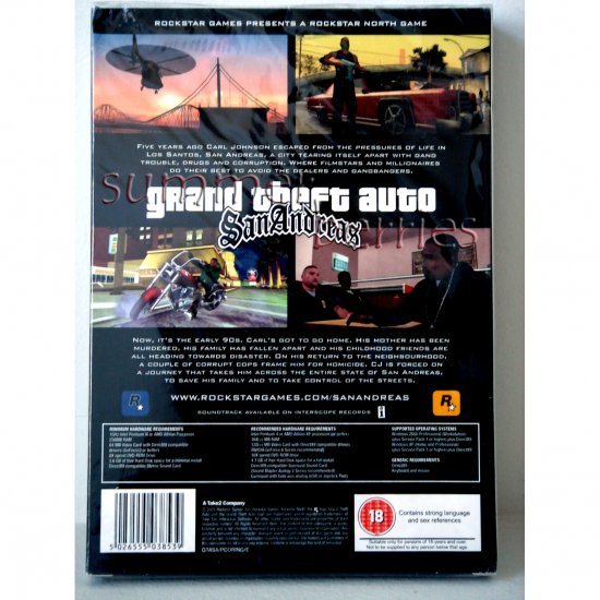 PC Game - Grand Theft Auto: San Andreas (Limited Edition) - Brand New