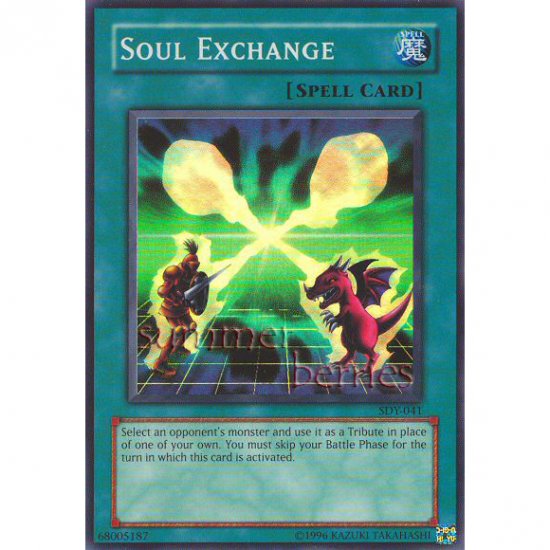 YuGiOh Card SDY041 Soul Exchange [Promo Super Rare Holo]