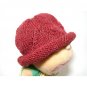 Baby Handknit Beanie Hat - Raspberry Color