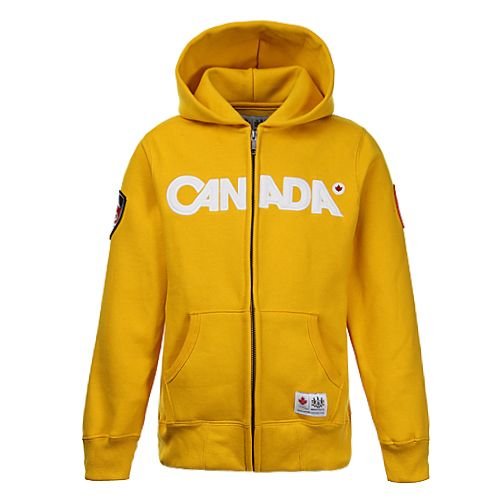 Vancouver 2010 Canadian Olympic Team Full Zip Hoodie Yellow Men's