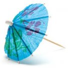 Mini Cocktail Parasol Drink Umbrella - Blue (Set of 10)