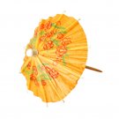 Mini Cocktail Parasol Drink Umbrella - Orange (Set of 10)