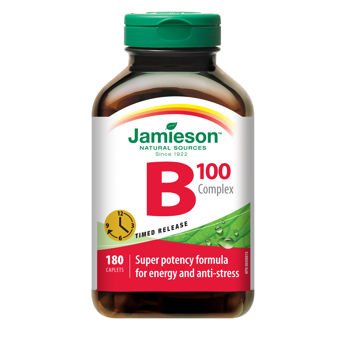 Jamieson Vitamin B Complex 100mg Timed Release, 180 Caplets