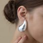 Gold Thick Puff Hoop Earrings Fashion Minimalist Hoops Creoles Plated Water Drop Large Big Chunky