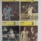 04 Tennis Cards Arthur Ashe / Suzanne Lenglen / Perry / Margaret Court Sports Caster 1977 / 1979