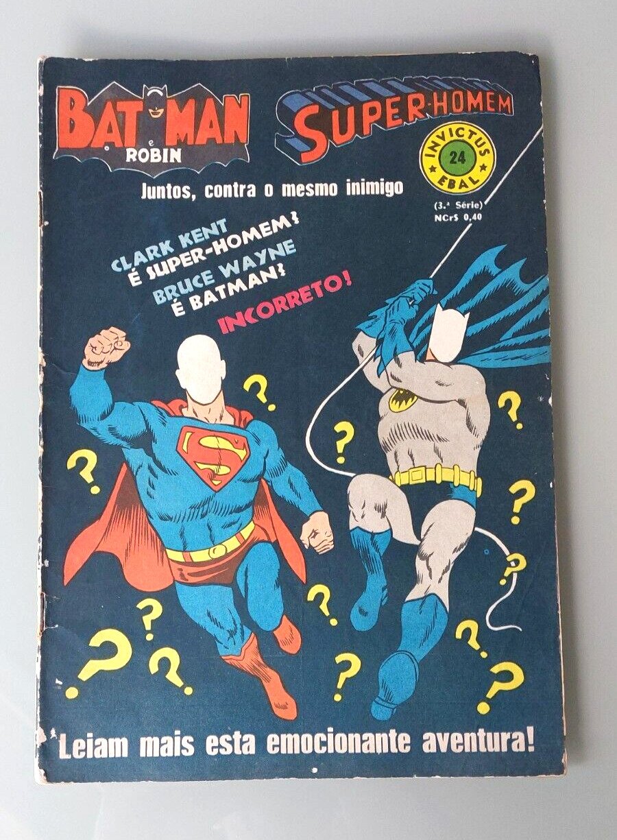 Batman Robin Superman HQ Comic #24 Invictus EBAL 1968 Brazilian Edition