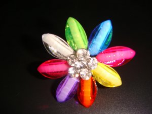Flower-Multi-Colored ring