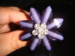 Flower ring Black Tone
