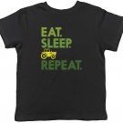 Eat Sleep Farming Kids T-Shirt Farm Tractor Farmer Childrens Boys Girls Gift