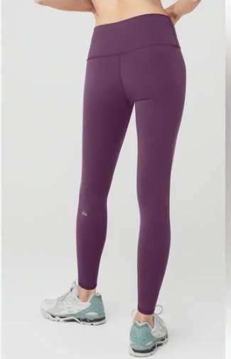 Alo Yoga High Waisted Airlift  Leggings in plum Color