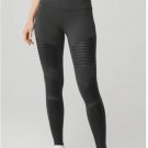 Alo Yoga High Waisted Dark Gray Moto Full Length Leggings