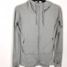 Alo Yoga Womens Gray Full Zip Thumbholes Hoodie Sweatshirt