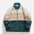 Three-color Patchwork Sherpa Winter Coat