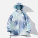 Tie-Dye Letter Print Hooded Jacket